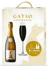 Gatão Espumante Meio Seco - Pack 2 flessen en 1 glas